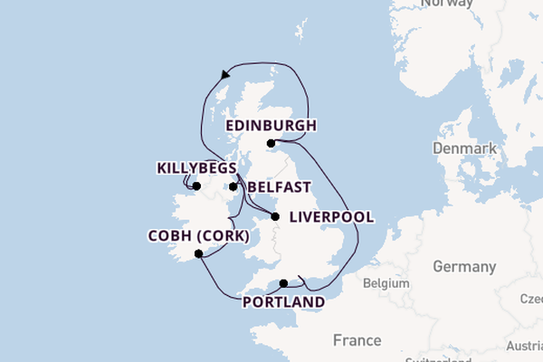 British Isles from Southampton, England with the Norwegian Star