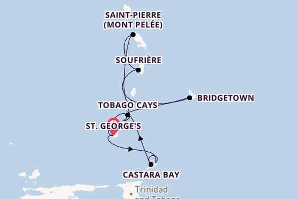 Zuidelijke Caraïben vanaf St. George's, Grenada met de Star Clipper