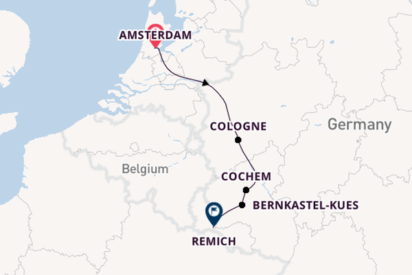 Moselle River, Europe from Amsterdam, Netherlands with the Avalon Imagery II