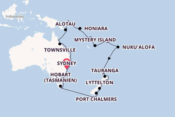 Australien und Neuseeland ab Sydney auf der Westerdam
