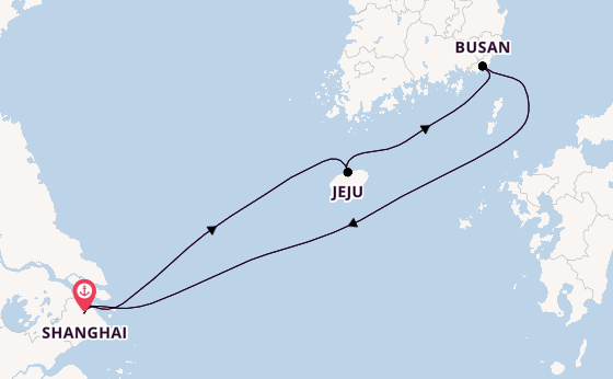 China from Shanghai, China with the MSC Bellissima