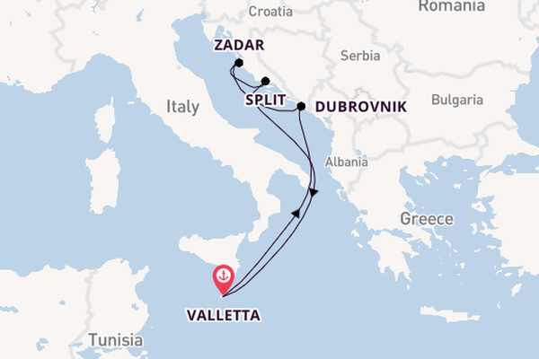 Mediterranean from Valletta, Malta with the Azura