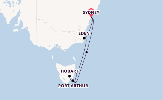 Australia from United Kingdom with the Royal Princess