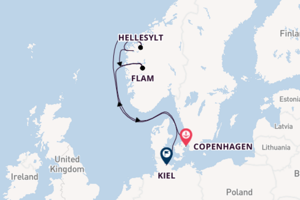 Norway From Copenhagen with the MSC Euribia