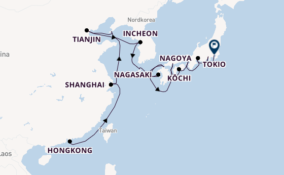 Ostasien ab Hongkong, China auf der Azamara Pursuit