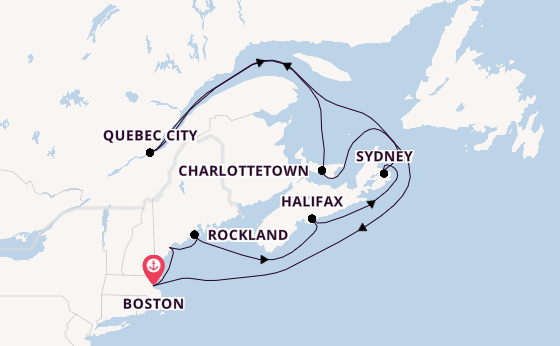New England from Boston, Massachusetts with the Celebrity Silhouette
