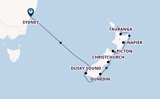 Nieuw Zeeland vanaf Auckland, Nieuw-Zeeland met de Celebrity Solstice