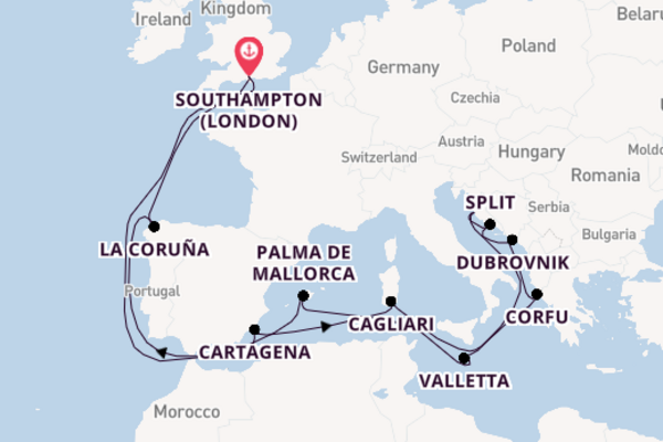 Europe from Southampton with the Britannia 