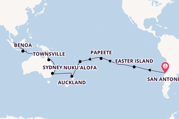 Transpacific from San Antonio, Chile with the Volendam