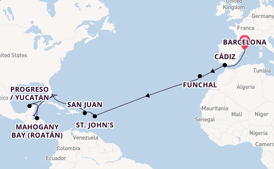 Transatlantic from Barcelona, Spain with the EXPLORA I