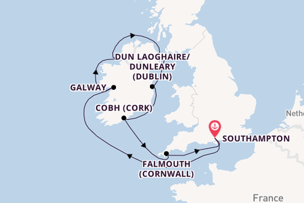 British Isles from Southampton, England with the Caribbean Princess