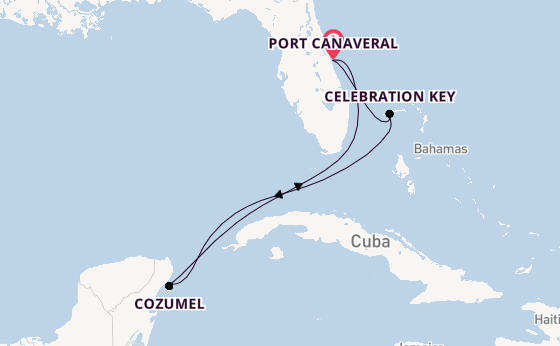 Caribbean vanaf Port Canaveral, Verenigde Staten met de Carnival Vista