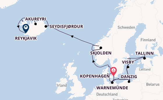 Arktis ab Kopenhagen, Dänemark auf der Regal Princess