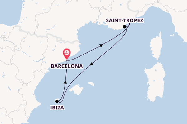 Western Mediterranean from Barcelona, Spain with the Ilma