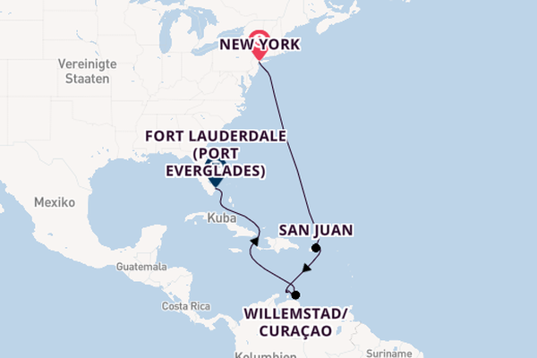 Karibik ab New York auf der Coral Princess