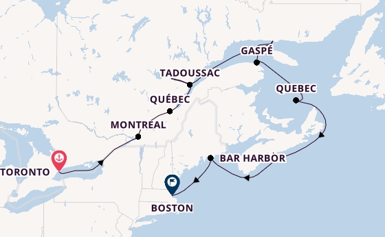 Neuengland ab Toronto, Kanada auf der HANSEATIC inspiration