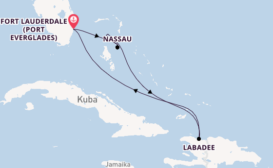 Karibik ab Fort Lauderdale (Port Everglades), USA auf der Adventure of the Seas