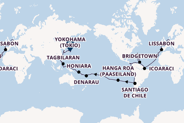 Wereldreizen vanaf Hamburg, Duitsland met de VASCO DA GAMA