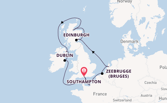 British Isles from Southampton, England with the Norwegian Star