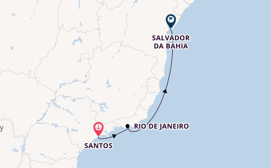 Brazil from Santos, Brazil with the MSC Divina