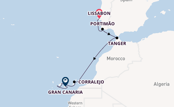 Canarische Eilanden vanaf Lissabon, Portugal met de Azamara Journey