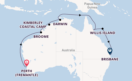 Australia from Perth (Fremantle), Australia with the Grand Princess