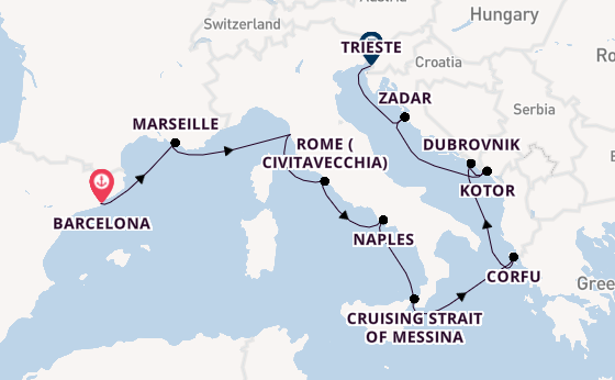 Mediterranean from Barcelona, Spain with the Oosterdam