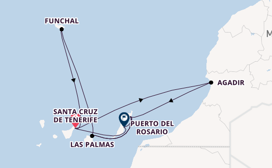 Kanarische Inseln ab Santa Cruz de Tenerife, Spanien auf AIDAprima