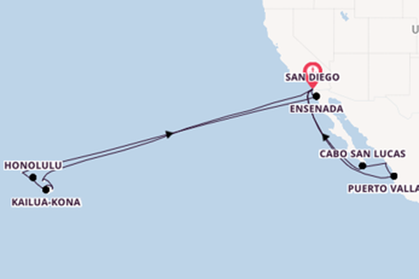Polynesië vanaf San Diego, Verenigde Staten met de Nieuw Amsterdam
