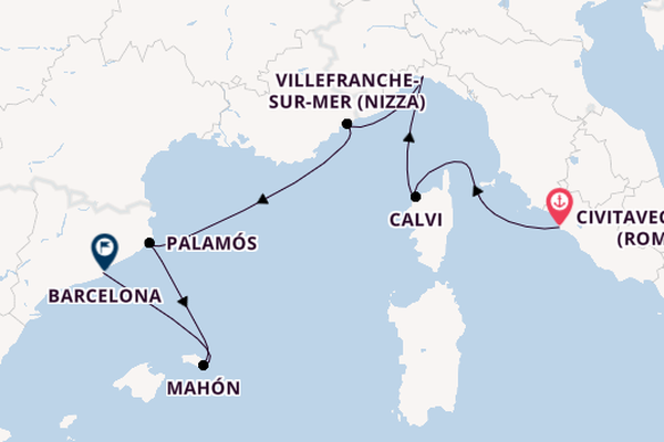 Westliches Mittelmeer ab Civitavecchia (Rom), Italien auf der EXPLORA II