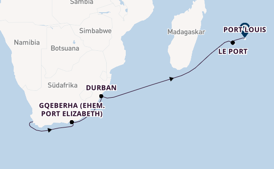 Südafrika ab Kapstadt, Südafrika auf der Mein Schiff 5