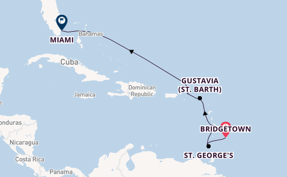 Caribbean from Bridgetown, Barbados with the EXPLORA III