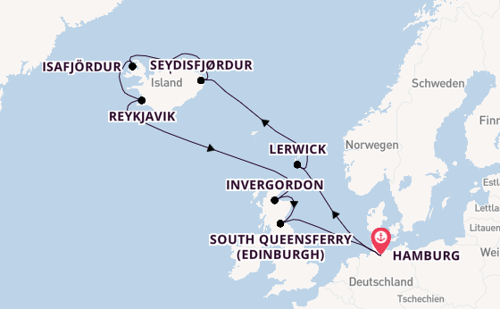 Arktis ab Hamburg auf der MSC Preziosa
