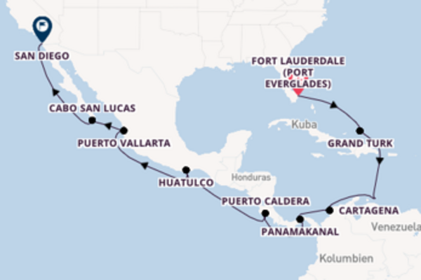Nieuw Amsterdam – Panamakanal und die Küste Mittelamerikas