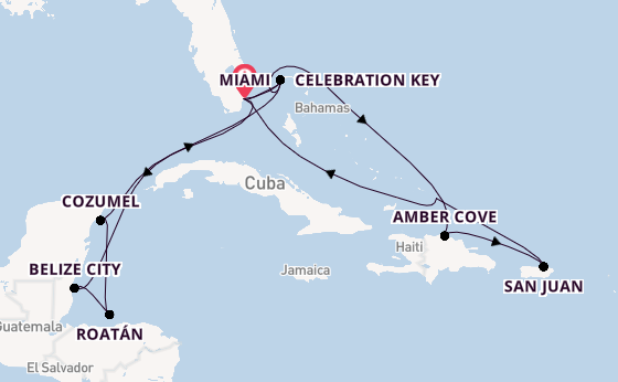 Caribbean from Miami, Florida, USA with the Regal Princess