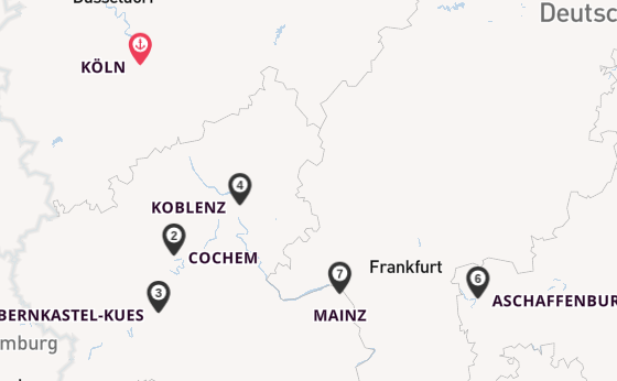 Rhein ab Köln, Deutschland auf der A-ROSA CLEA