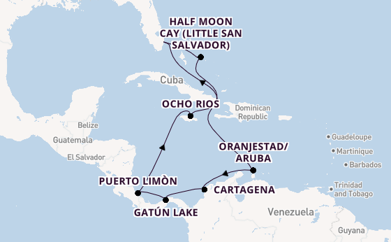 Caribbean from Fort Lauderdale (Port Everglades), Florida, USA with the Nieuw Amsterdam