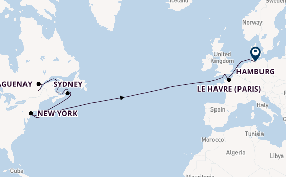 Transatlantic from Québec City, Canada with the Queen Mary 2