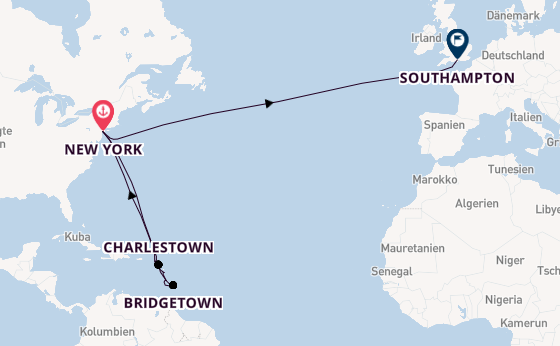 Transatlantik ab New York auf der Queen Mary 2