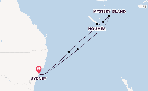 South Pacific from Sydney, Australia with the Carnival Adventure