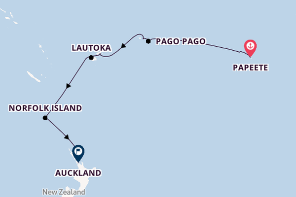 Polynesia from Papeete, Tahiti, French Polynesia with the Azamara Quest