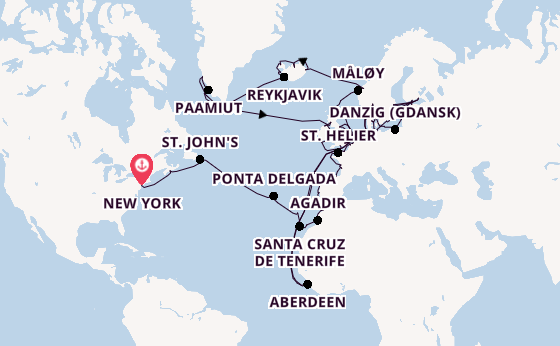 Transatlantic from United Kingdom with the Seven Seas Mariner