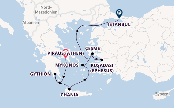 Östliches Mittelmeer ab Deutschland auf der Seabourn Quest
