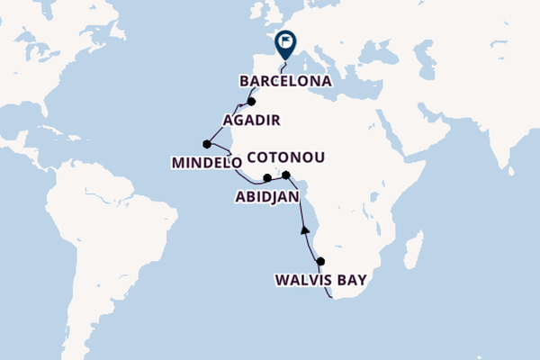 Africa from Cape Town, South Africa with the Seven Seas Navigator