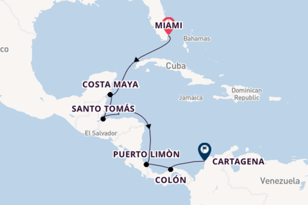 Cruise with Oceania Cruises from Miami to Cartagena