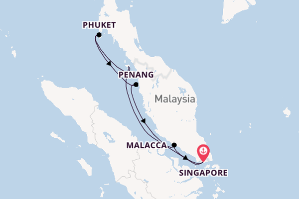 Southeast Asia from Singapore, Singapore with the Luminara