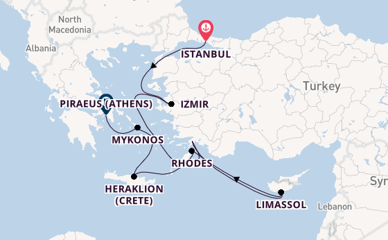 Eastern Mediterranean from Istanbul, Turkey with the Seven Seas Voyager