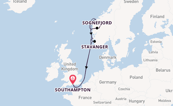 Norway from Southampton, England with the Britannia 
