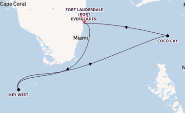 Caribbean from Fort Lauderdale (Port Everglades), Florida, USA with the Celebrity Reflection