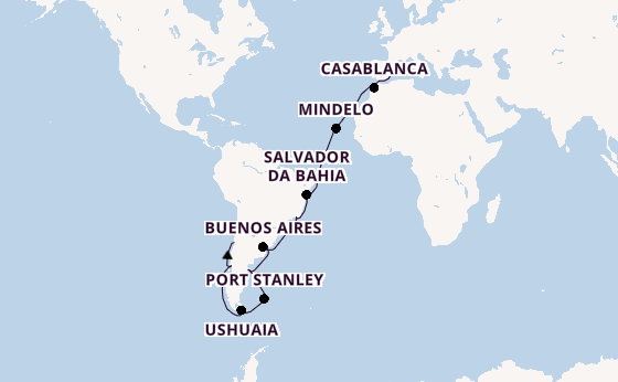 MSC Magnifica - Entdeckerroute von Europa zu Chiles Andenmagie
